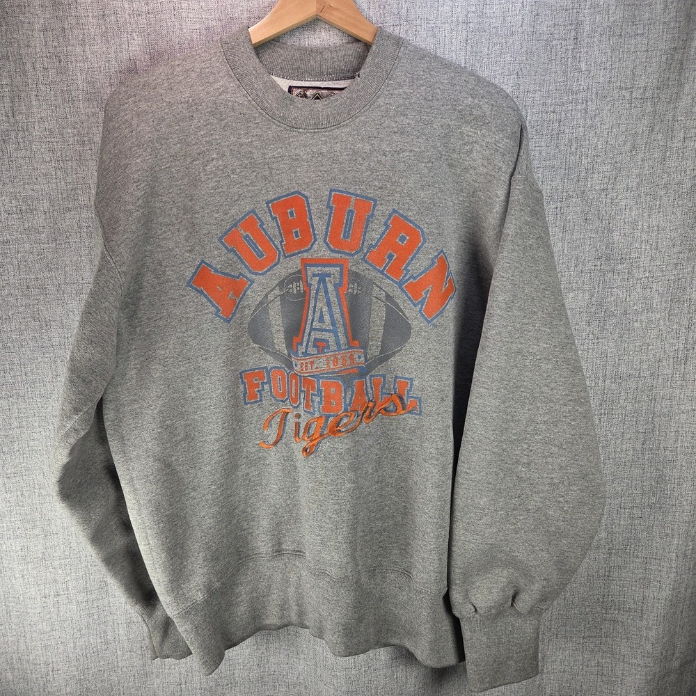 JanSport VTG Auburn University Tigers Crewneck Sweatshirt Gray Mens LG Football